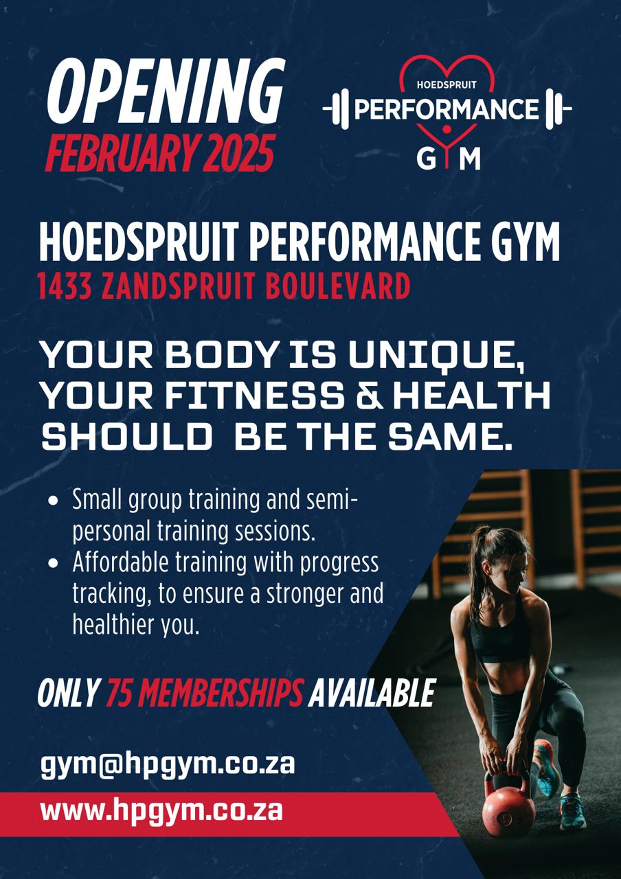 Hoedspruit Performance Gym - Launch Poster